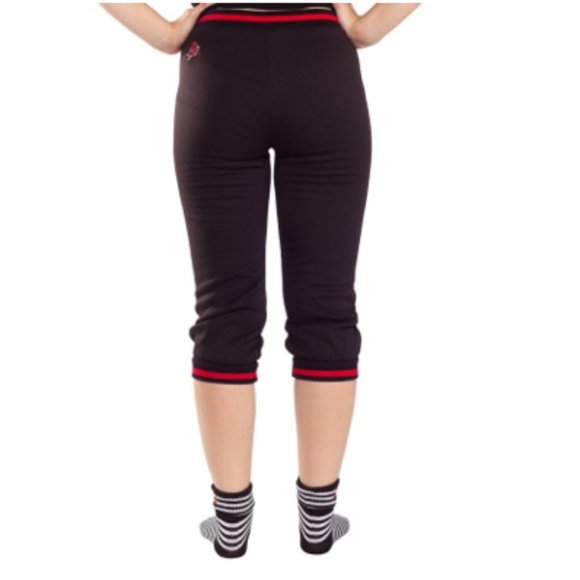 Sourpuss Black and Red Capris - Picture 2 of 2
